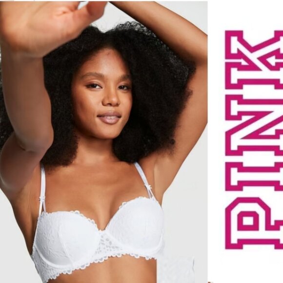 Victoria's Secret PINK | White Balconette push-up Bra | Size 36D - Picture 1 of 10
